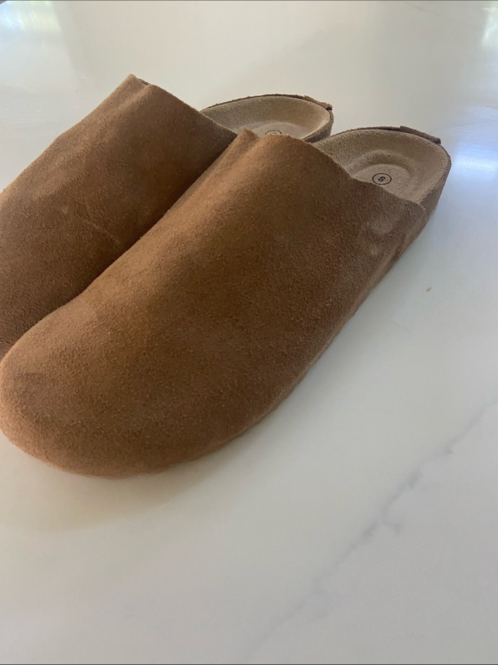 CHIC Suede Mule Clogs in Brown - Picture 2 of 14